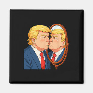 Imán Espejo de besos anti-Donald Trump - Narcisismo Sac