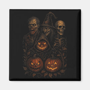 Imán Espeluznante Calabaza de Halloween Tirosa Bruja Zo