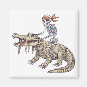 Imán Espeluznante esqueleto de Halloween Crocodile Mumm