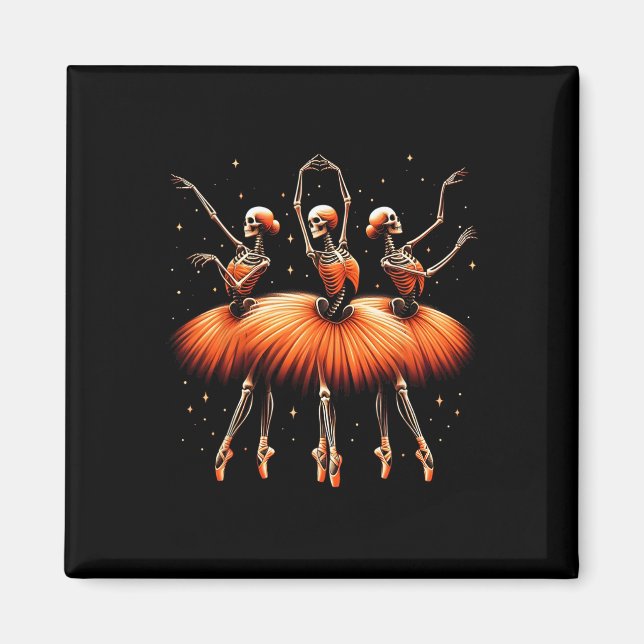 Imán Espeluznante Llerina Skeleton Dance Funny Hallowee (Frente)