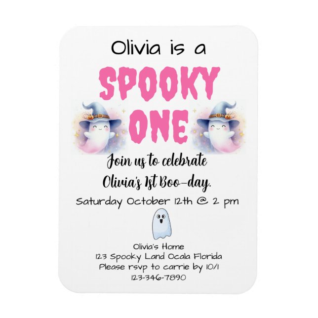 Imán Espeluznante primer cumpleaños (Vertical)