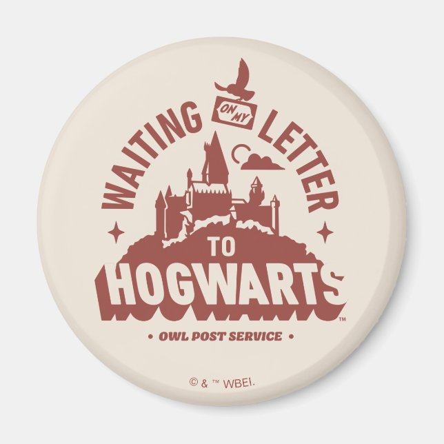 Imán Esperando mi Carta a HOGWARTS™ (Frente)