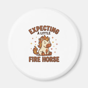 Imán Esperando un pequeño caballo de fuego camiseta vin