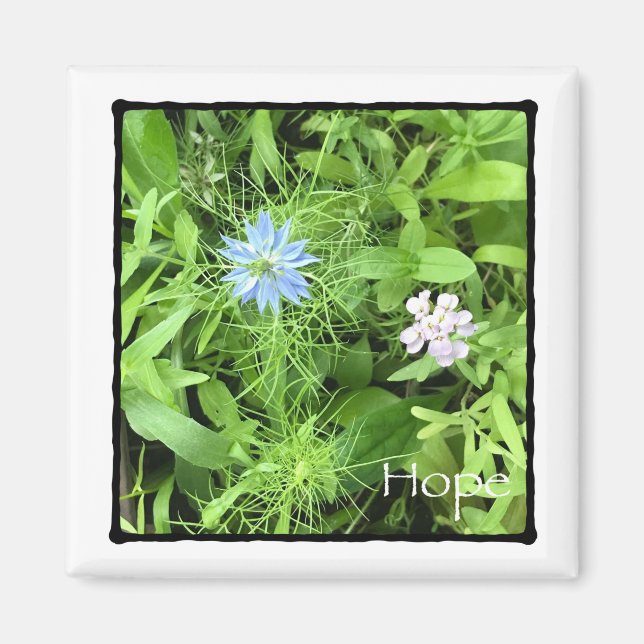 Imán Esperanza 2 pulgadas cuadrada (Frente)