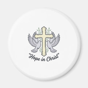 Imán Esperanza en Cristo Paloma Cruz Diseño Cristiano V