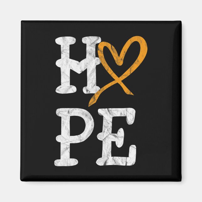 Imán Esperanza Mes de Conciencia sobre Leucemia Cáncer  (Frente)