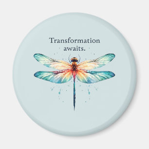Imán Esperas de transformación - Dragonfly colorido