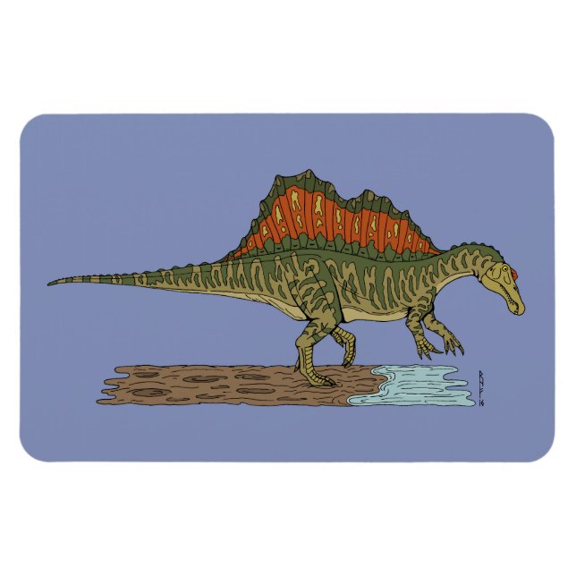 Imán Espinosaurio de Dinosaurio Cretácico (Horizontal)