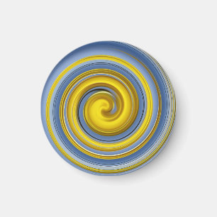 Imán Espiral amarilla y azul