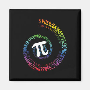 Imán Espiral Arcoiris Nerd Math Geek Matematicista Pi D