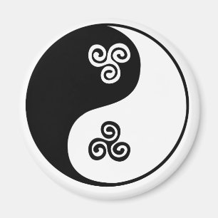 Imán Espiral céltico de Yin Yang tri