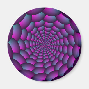 Imán Espiral de bolas en azul rosado y morado