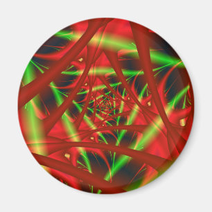 Imán Espiral de red neuronal roja y verde