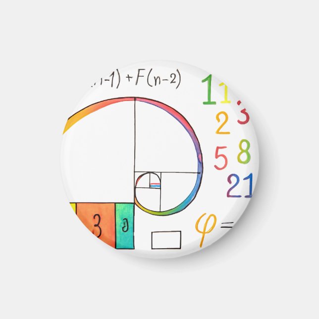 Imán espiral fibonacci (Frente)