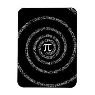 Imán Espiral para la tipografía de Pi en negro
