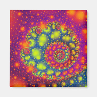 Imán Espiral psicodélica Neón Decorativo Resumen Arte