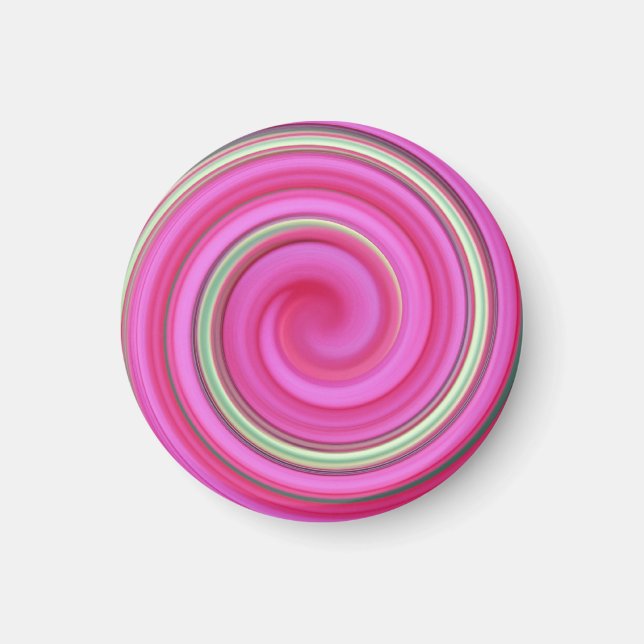 Imán Espiral rosa y verde (Frente)