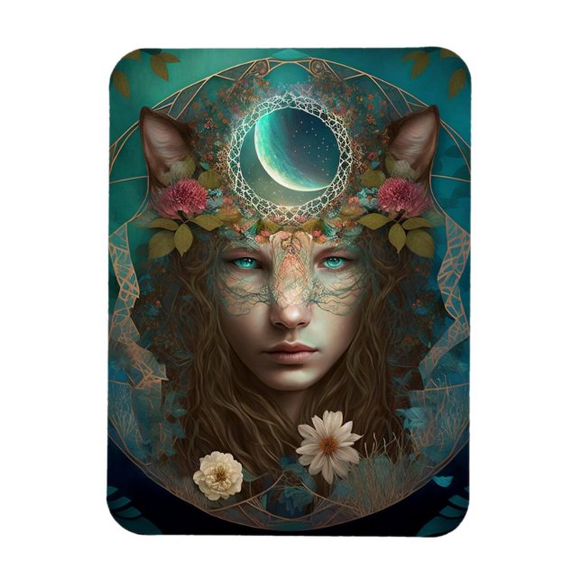 Imán Espíritu animal Arte de fantasía mística (Vertical)