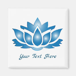 Imán Espíritu corporal azul de Lotus Mind personalizado
