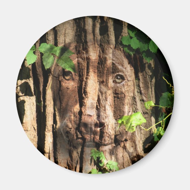 Imán Espíritu de árbol de cachorro (Frente)