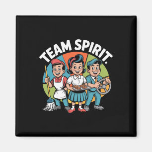 Imán Espíritu de Equipo De Regreso a la Escuela Retro C