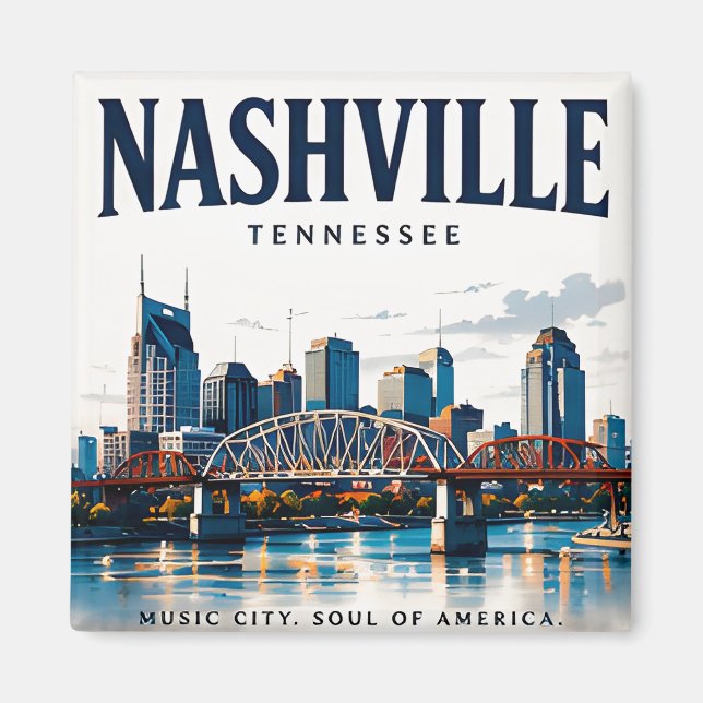 Imán Espíritu de la ciudad musical de Nashville (Frente)