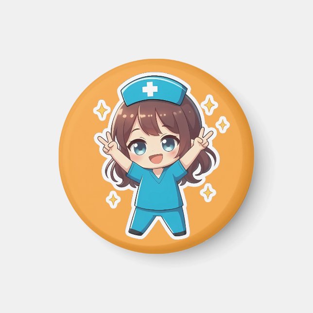Imán Espíritu de Victoria Original Chibi Nurse 2.0 (Frente)