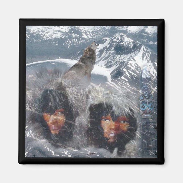 Imán Espíritu nativo en Alaska (Frente)