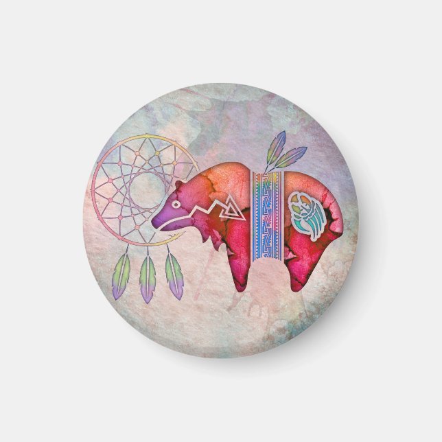 Imán Espíritu Oso Tótem Animal (Frente)