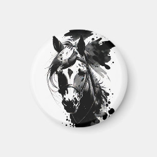 Imán Espíritu Pony 3 Negro y Blanco
