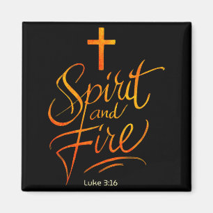 Imán Espíritu Santo y Fuego Cruz Cristiana de Jesús, L