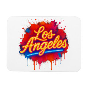 Imán Esplash de arte callejero de Los Ángeles Neon Stre