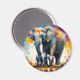 Imán Esplash De Color De La Mamita Y El Elefante Del Be