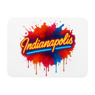 Imán Esplash de pintura colorida de la Neón de Indianáp