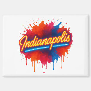 Imán Esplash de pintura colorida de la Neón de Indianáp