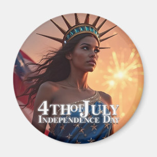 Imán Espléndido diseño del 4 de julio - Fuegos artifici