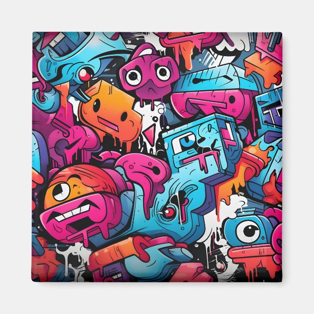 Imán Esplusa de arte callejero de graffiti urbano (Frente)