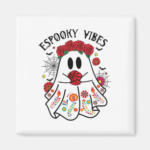 Imán Espooky Vibes Halloween Fantasma Concha Mexicana H