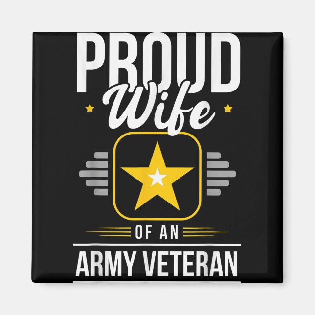 Imán Esposa De La Esposa Veterana Del Ejército Orgullos (Frente)