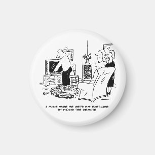 Imán Esposa oculta el control remoto de la TV