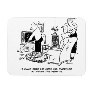 Imán Esposa oculta el control remoto de la TV