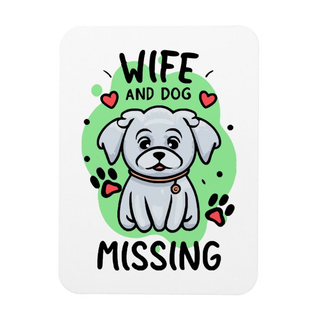 Imán Esposa y perro desaparecidos (Vertical)