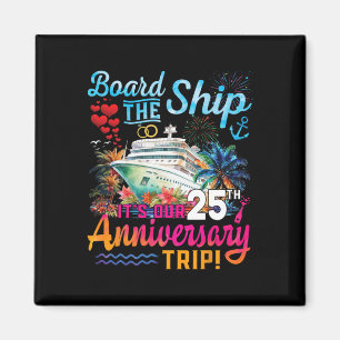 Imán Esposo Esposa 25 Aniversario de Boda Crucero V