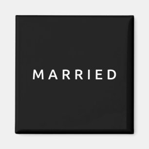 Imán Esposo Esposa Casado Matrimonio Boda Divertido Par
