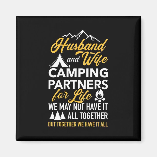 Imán Esposo Y Esposa Camping Partner For Life (Frente)