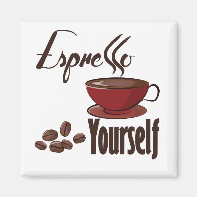 Imán Espresso Coffee Pun Express You (Frente)
