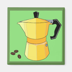 Imán Espresso de arcoiris amarillo