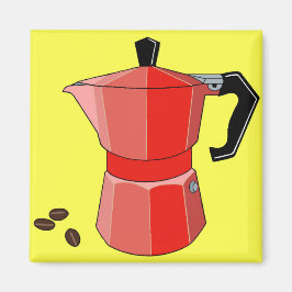 Imán Espresso rojo arcoiris