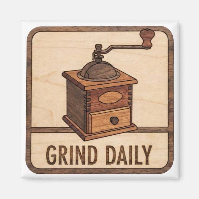 Imán Espresso Shot Wooden Sign (Frente)