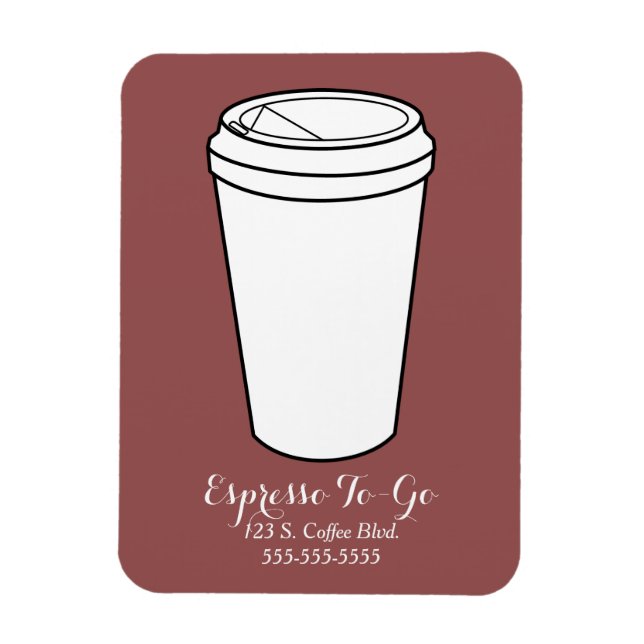 Imán Espresso To-Go Business Rust colocado (Vertical)